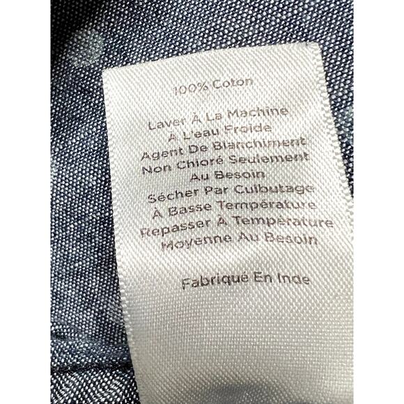 Talbots womens size 18WP button-up top grey/white polk-a-dot long sleeve career - Picture 8 of 10